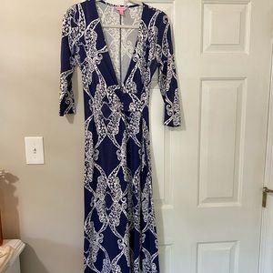 Lilly Pulitzer navy maxi dress